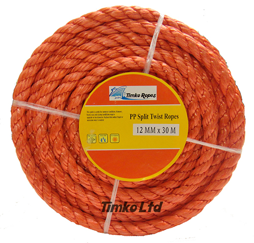Polypropylene rope - 12mm Dia Red x 30m Mini Coil