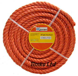 Polypropylene rope - 12mm Dia Red x 75m Mini Coil