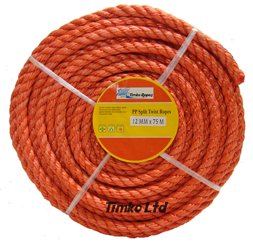 Polypropylene rope - 12mm Dia Red x 75m Mini Coil