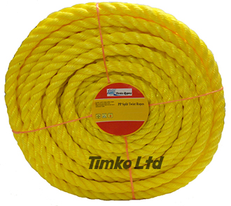 Polypropylene rope - 18mm Dia Yellow x 30m Mini Coil