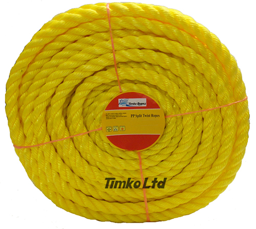 Polypropylene rope - 18mm Dia Yellow x 30m Mini Coil