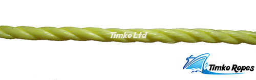 6mm Yellow Polypropylene Rope Sold By The Metre