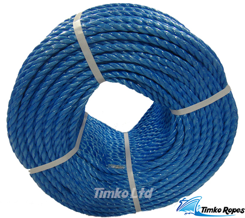 Polypropylene rope - 8mm Dia Blue x 30m Mini Coil