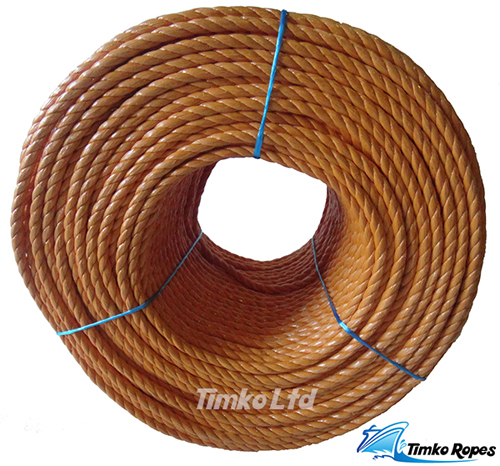 8mm Orange Polypropylene Rope x 220m Bulk Coil