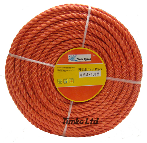 Polypropylene rope - 8mm Dia Red x 100m Mini Coil