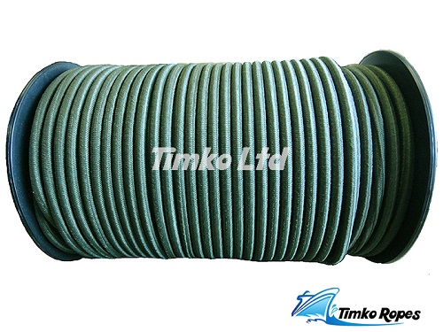 8mm Olive Green Military Elastic Bungee Shock Cord x 20mtrs