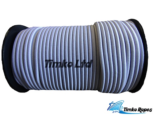 8mm Solid White Elastic Bungee Shock Cord x 20mtrs
