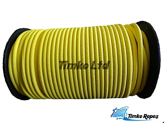 8mm Yellow Elastic Bungee Shock Cord x 10mtrs